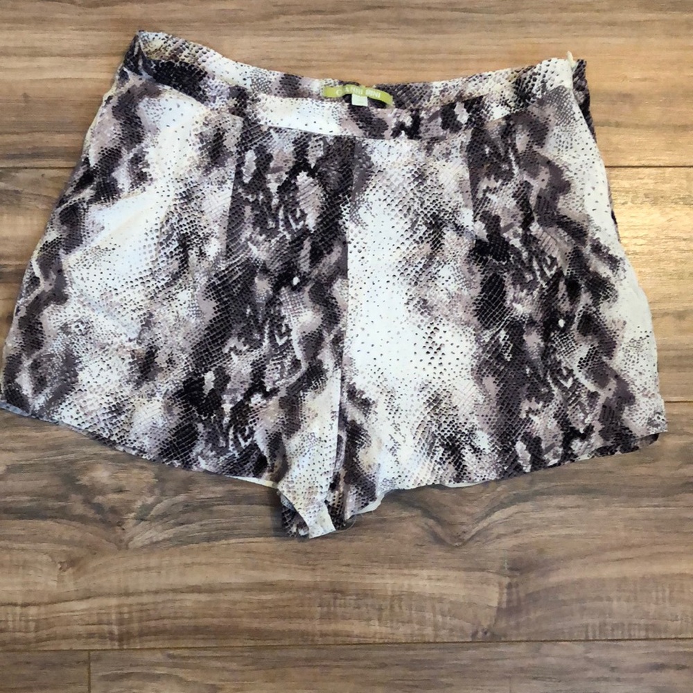 Gianni Bini print ivory and grey shorts